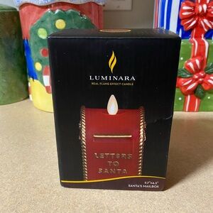 Luminara Santa's Mailbox Flameless candle discontinued (gra-1)